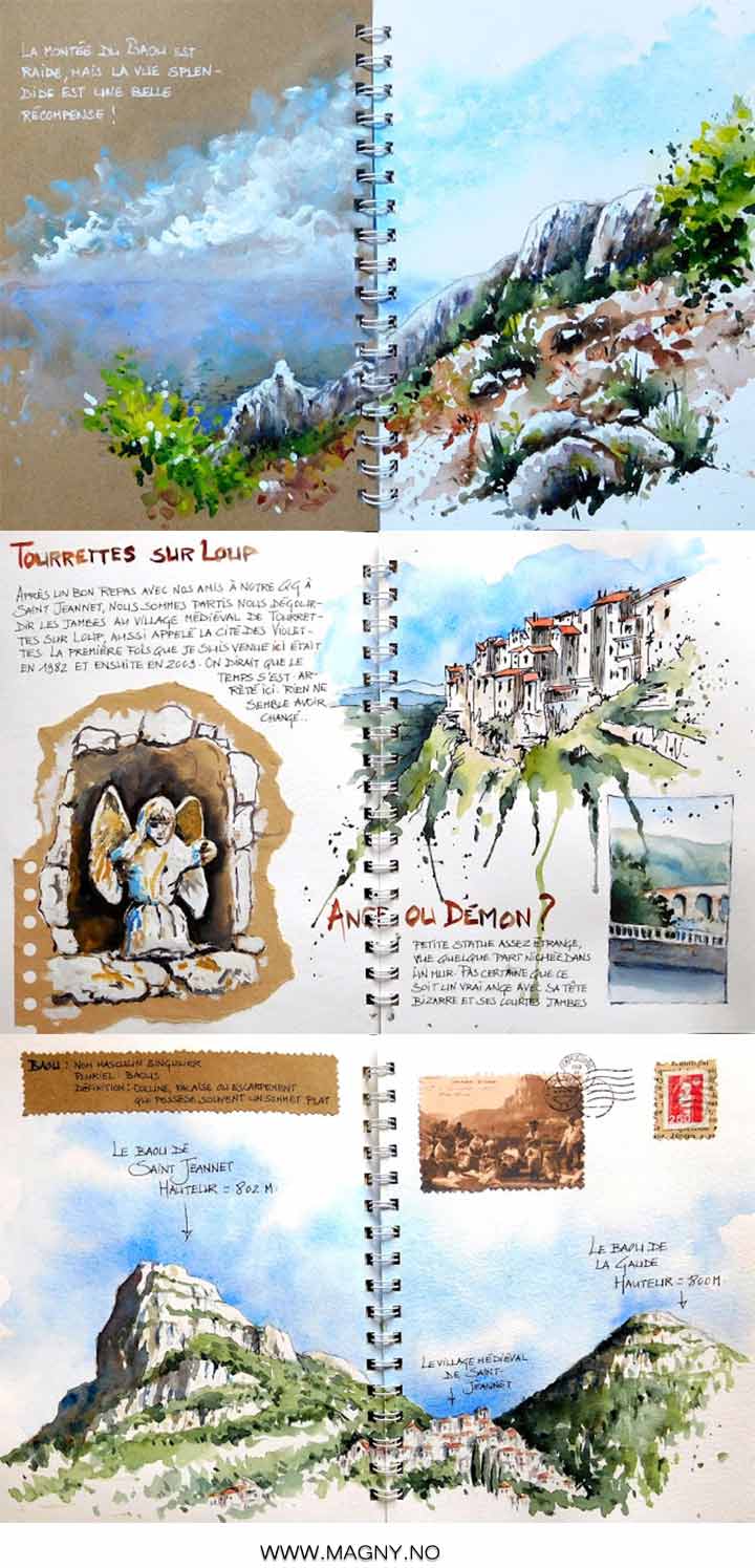 Watercolor . sketchbook France